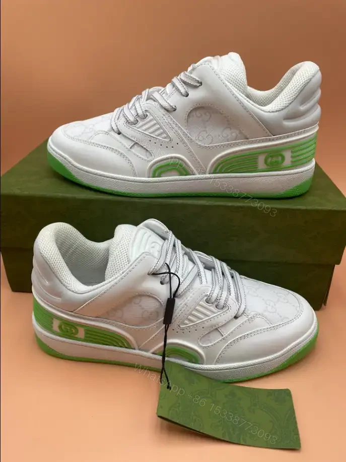 View 7 of GUCCI BASKET SNEAKERS IN GREEN AND WHITE – GC181
