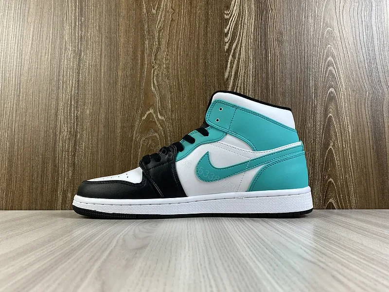 View 7 of Color Blocked Elevate High-Tops: Leather, Turquoise Accent sneakers