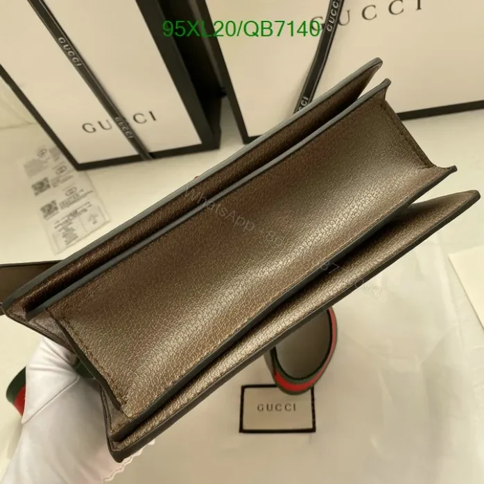 View 3 of Gucci Replica Queen Margaret Bee Bag QB71401 – GG Canvas & Leather Design
