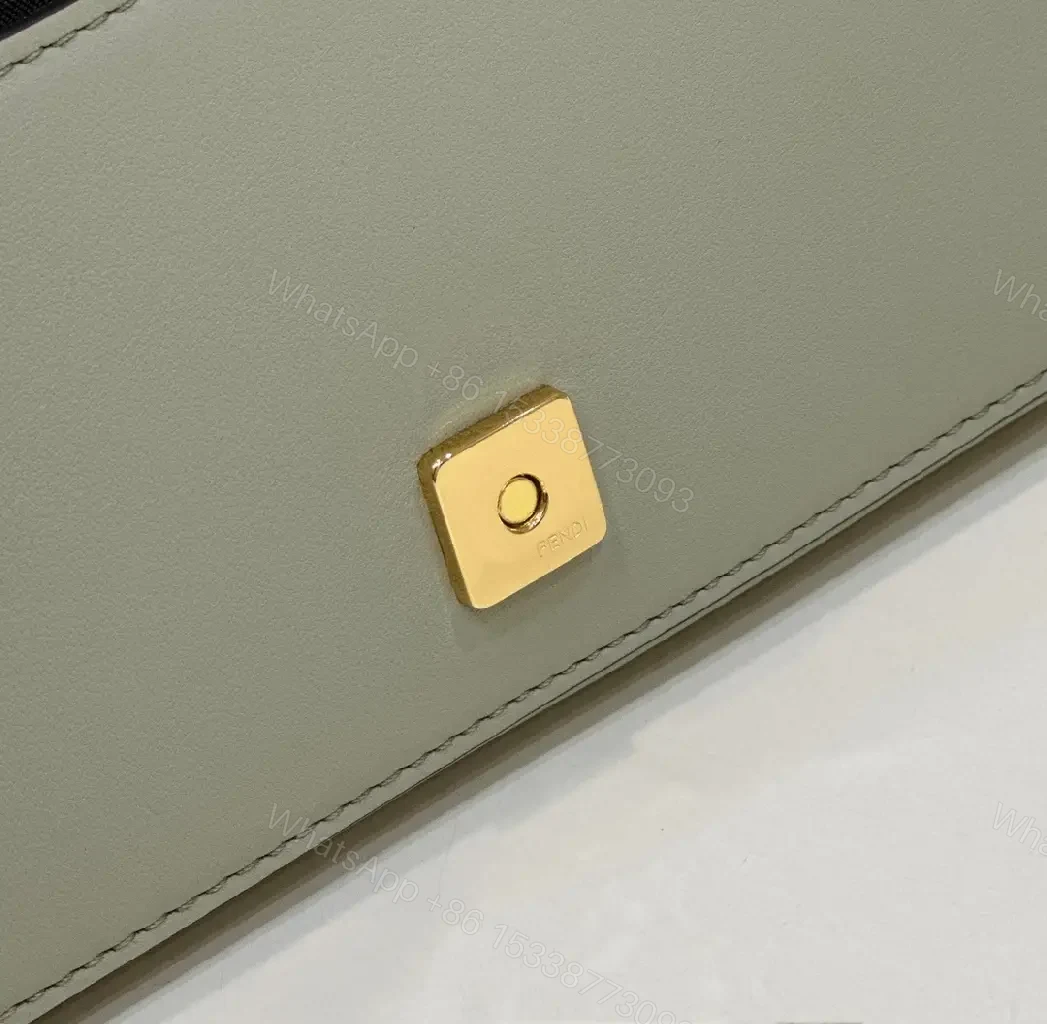 View 7 of Polished Leather Set: Gray & Gold Modern Saddle Bag & Cardholder