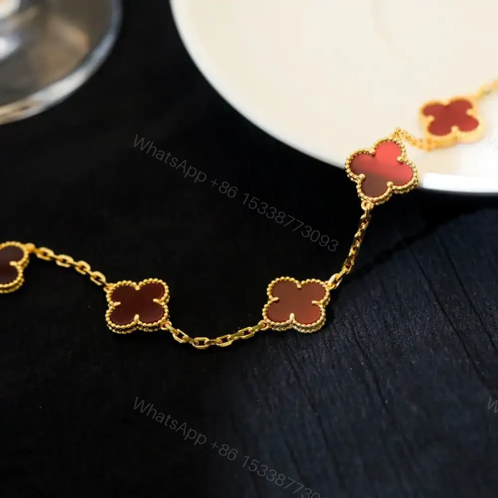 View 8 of 高仿首飾VanCleef&Arpels*RD35500紅瑪瑙黃金手鏈