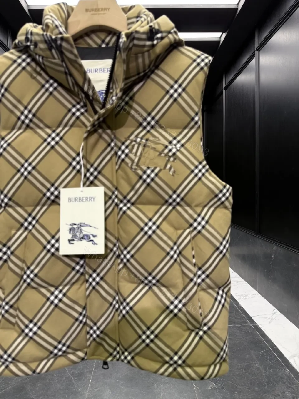 View 5 of Bold Checkered Insulation Vest: Modern Luxe Utility