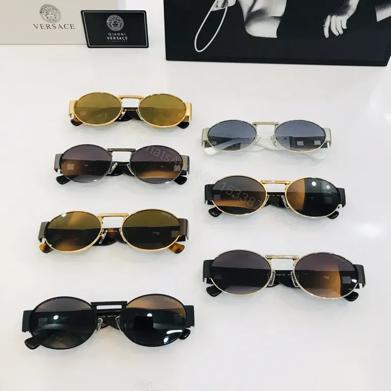 View 7 of Gold-Tone Round Sunglasses with Tort Match