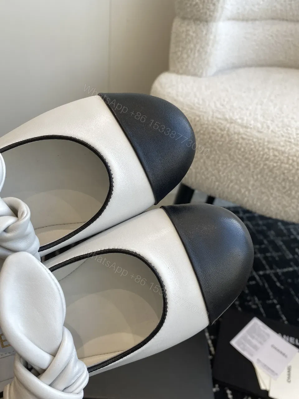 View 5 of Two-Tone Knot Ballet Flats - Comfort Luxe Everydaywear