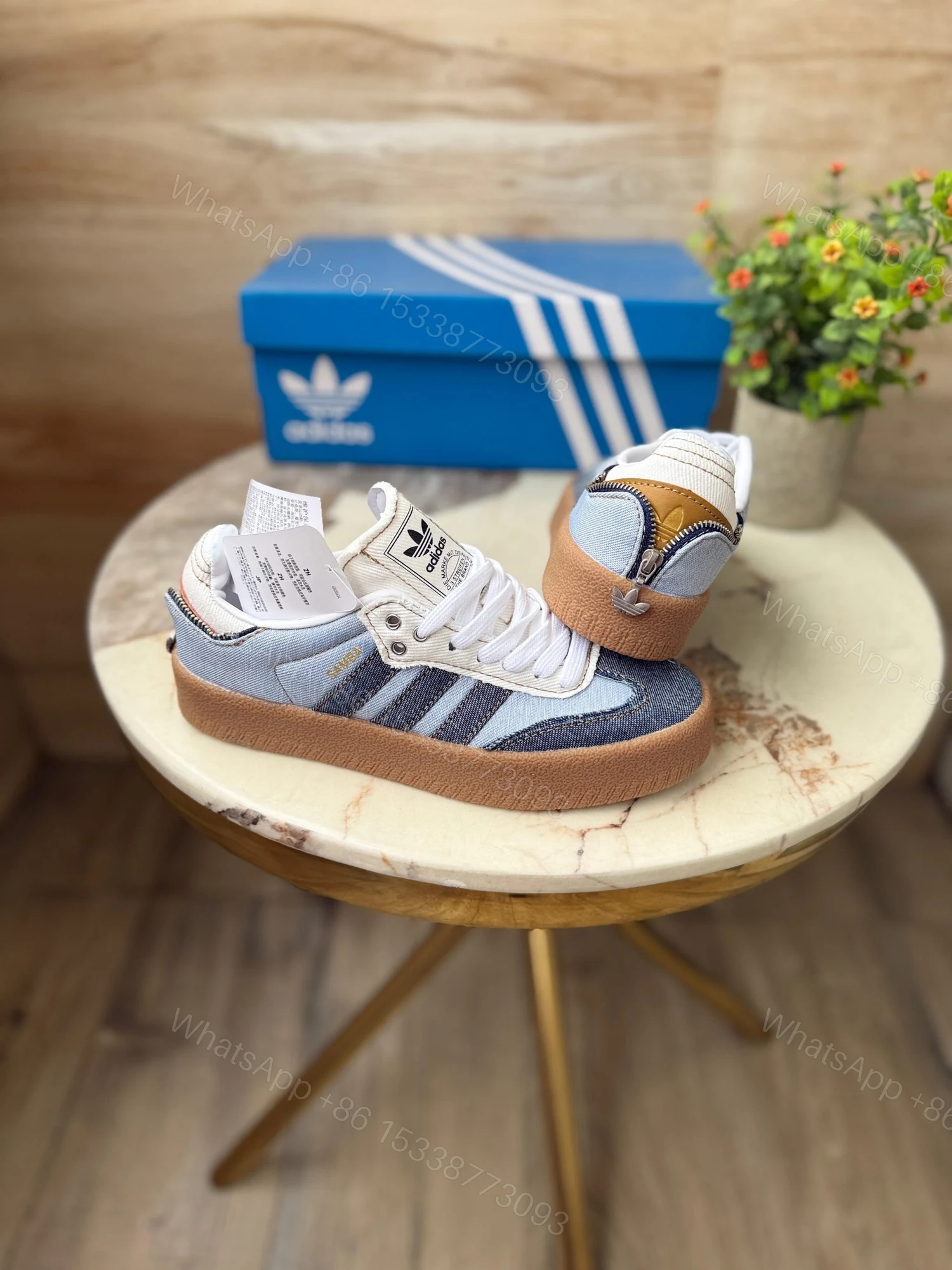 View 5 of NEW ADIDAS OG x ATOMS SAMBA STACKED DENIM REPLICA SHOES