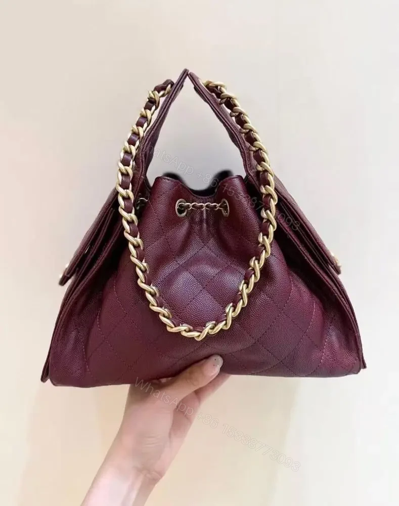 View 4 of Chanel 25 Small Burgundy Gold Hardware