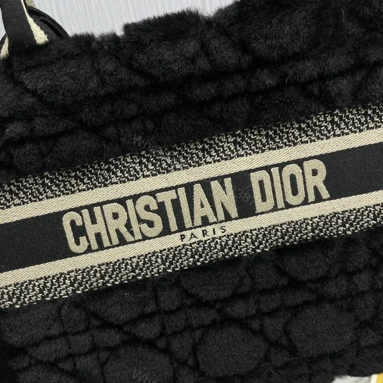 View 9 of Bold BouclÃ© Dior Tote: Shearling Trim Luxury Bag