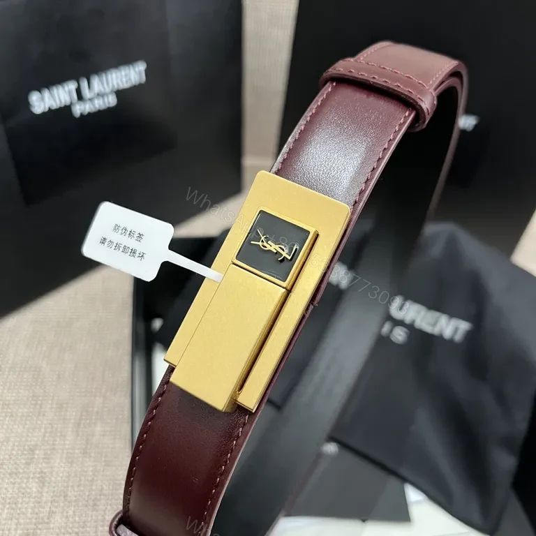 View 3 of Rich Burgundy Leather Belted Strap Watchband: Luxe, Modern