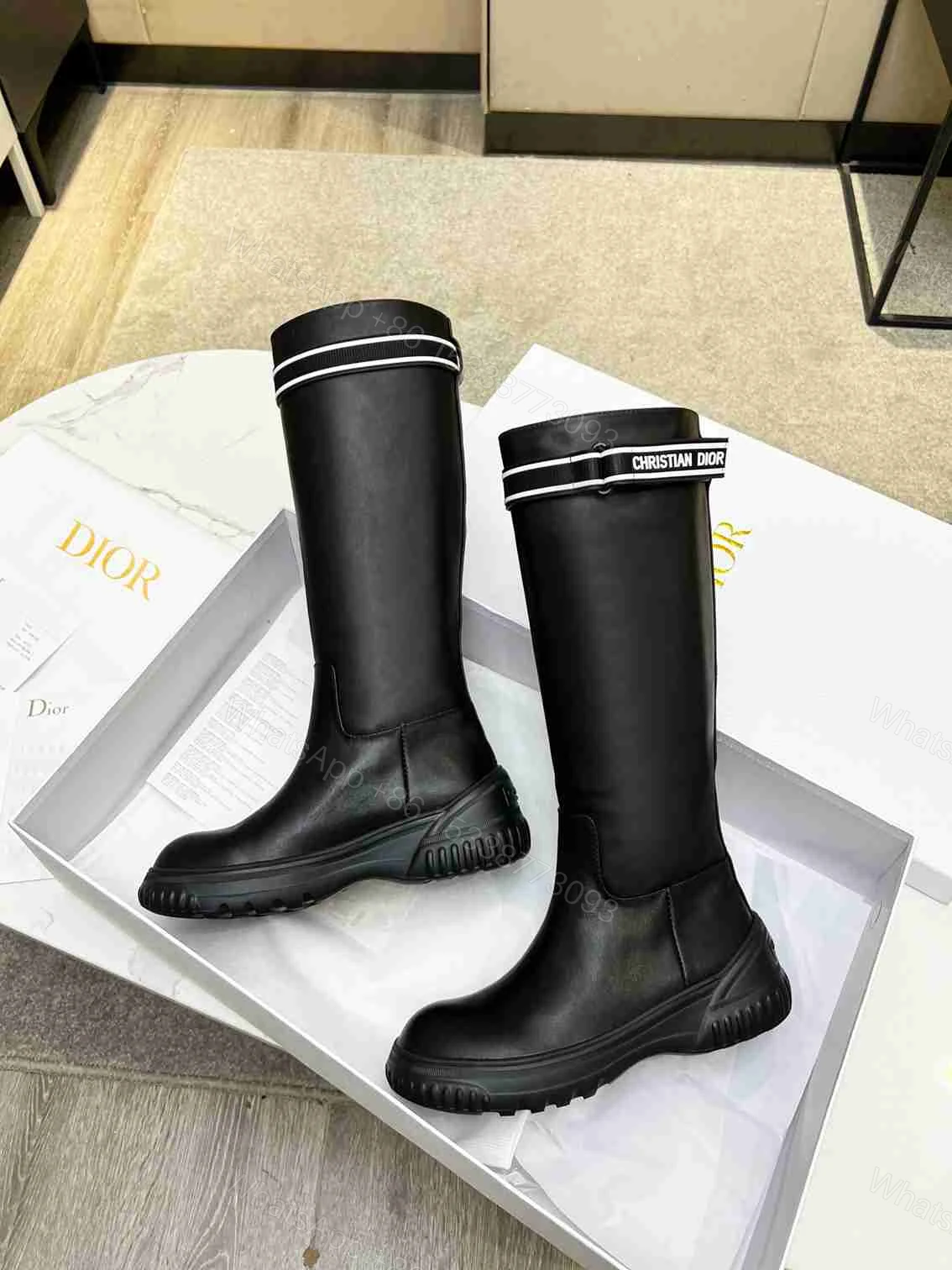 View 6 of DIOR D RACER BOOT CALFSKIN BLACK KDI781VEA S17X
