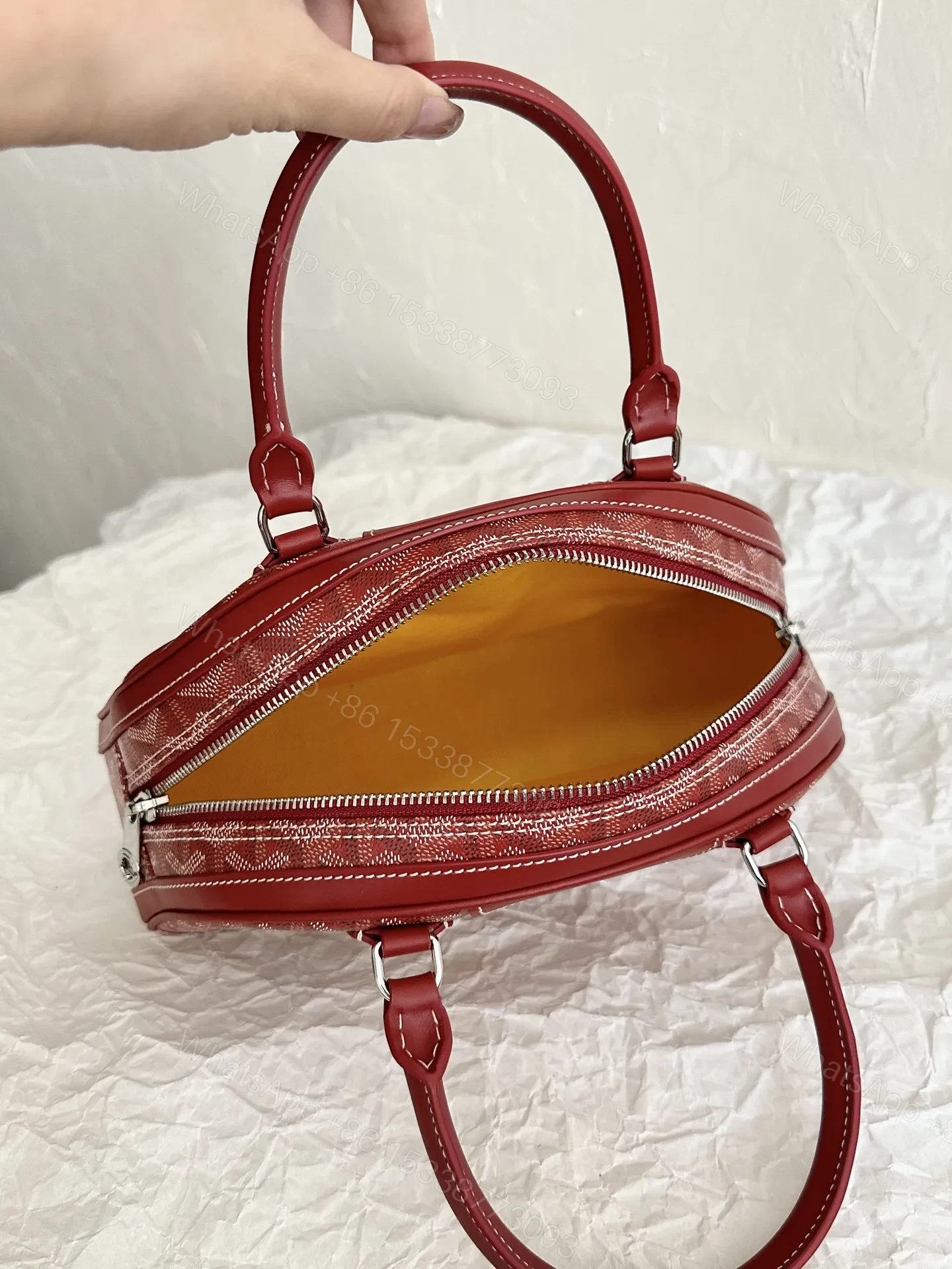 View 7 of Goyard Saint Jeanne Bag Coated Canvas PM Red 9496843
