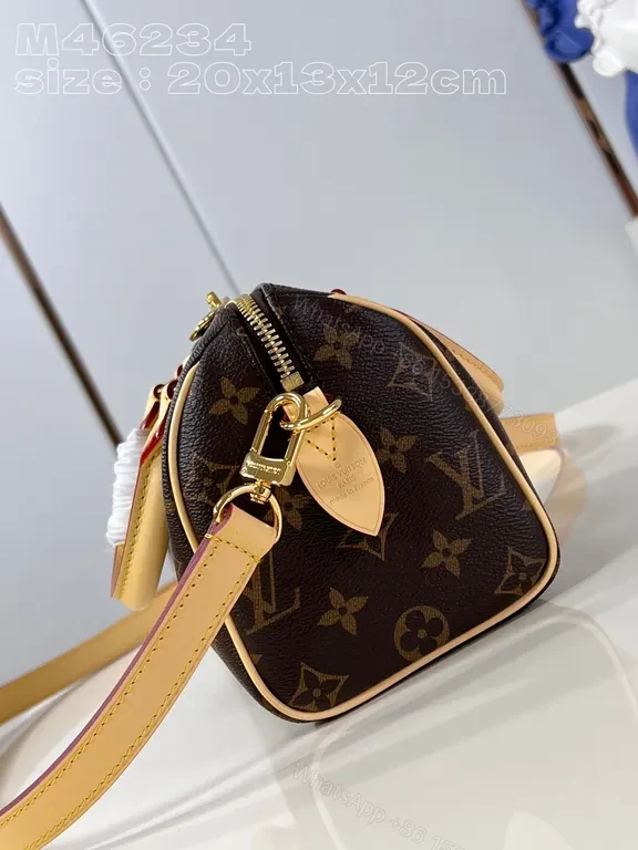 View 8 of Monogram Luxe Compact Handbag: Gold Hardware, Leather Trim