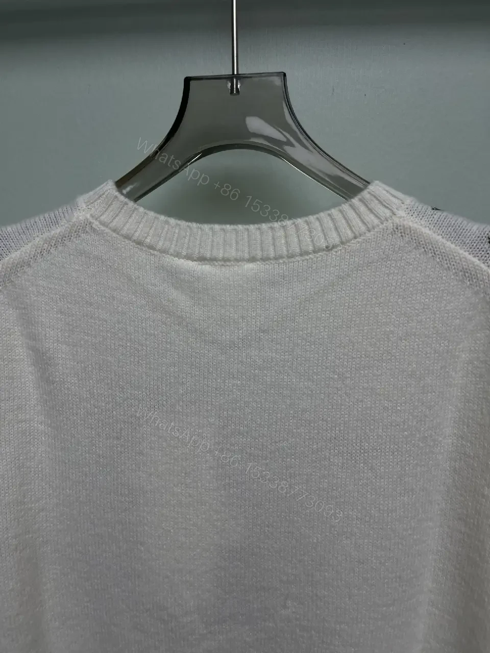 View 11 of Luxe Knit Top: Embroidered Logo with Floral Sparkle
