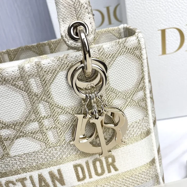 View 3 of Christian Dior Monogram Handbag: Metallic Jacquard, Luxe Everyday Icon