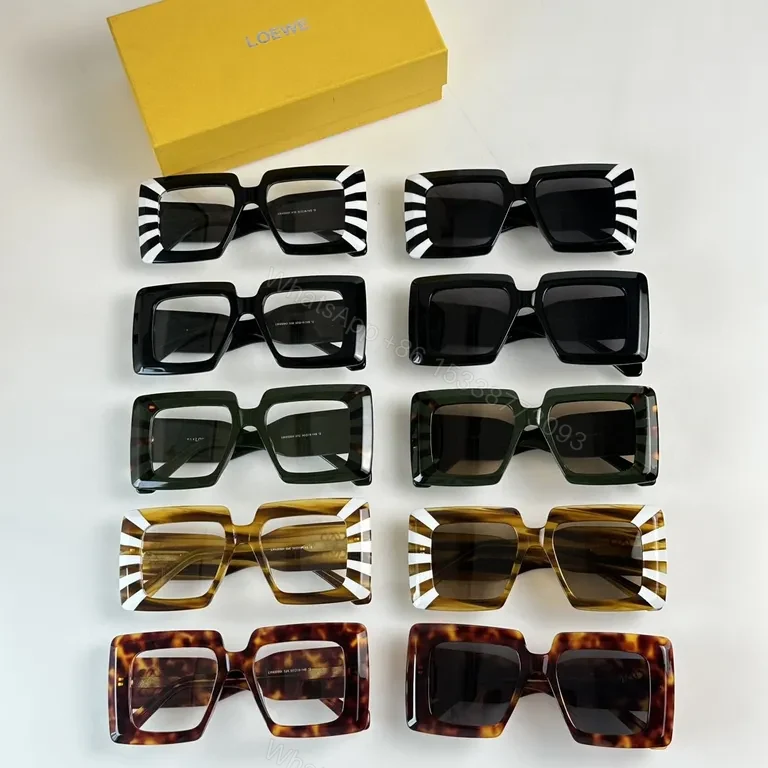 View 5 of Bold Geometry Sunglasses: Black Acetate, Loewe-Logo Edge