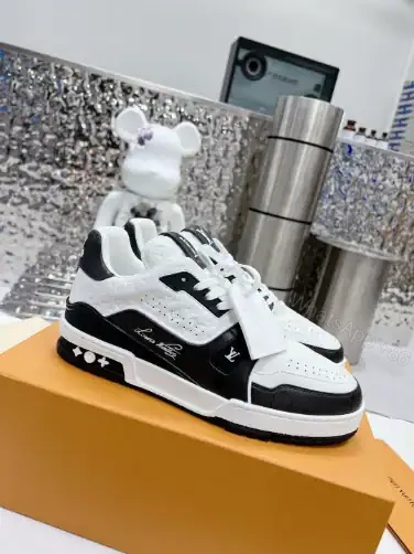 View 2 of LOUIS VUITTON TRAINE SNEAKERS IN WHITE AND BLACK – LSVT382