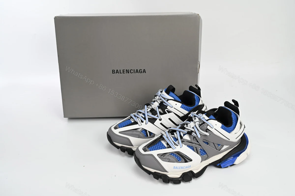Balenciaga Tess S.Black Black Grey White Blue 542436 W3SR6 2501 — view 2