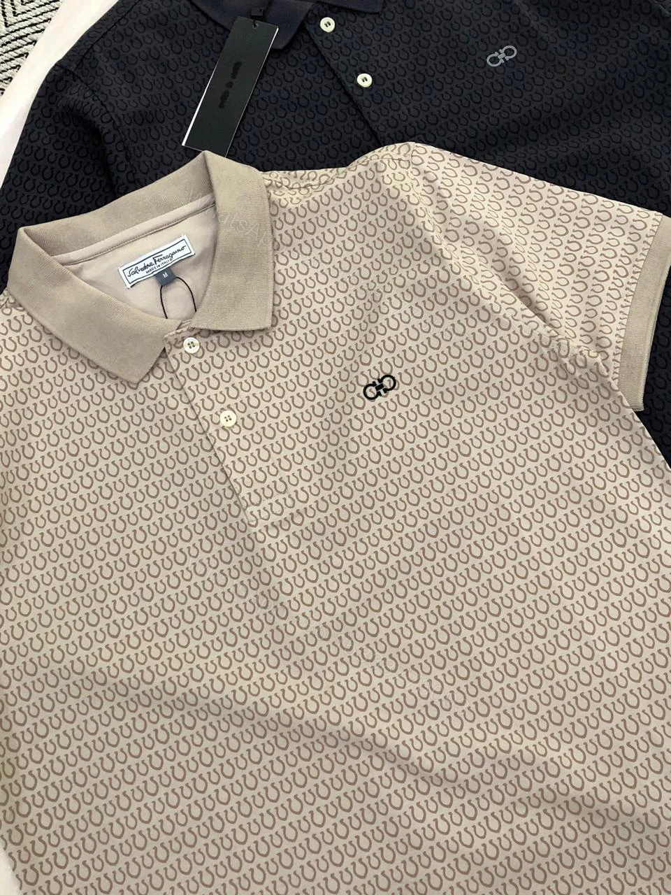 View 12 of First Copy Ferragamo Premium Lycra Polo T-Shirt for Men — 7A Quality Replica