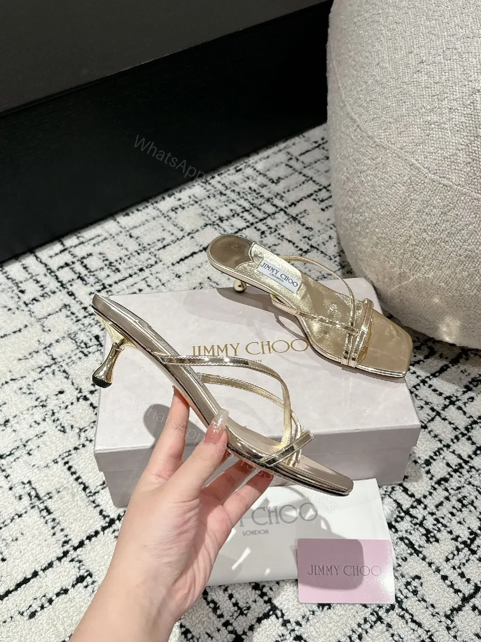 Elegant Metallic Sandals: Sculpted Heel, Champagne-Gold, Open Toe, Luxury Comfort — view 1