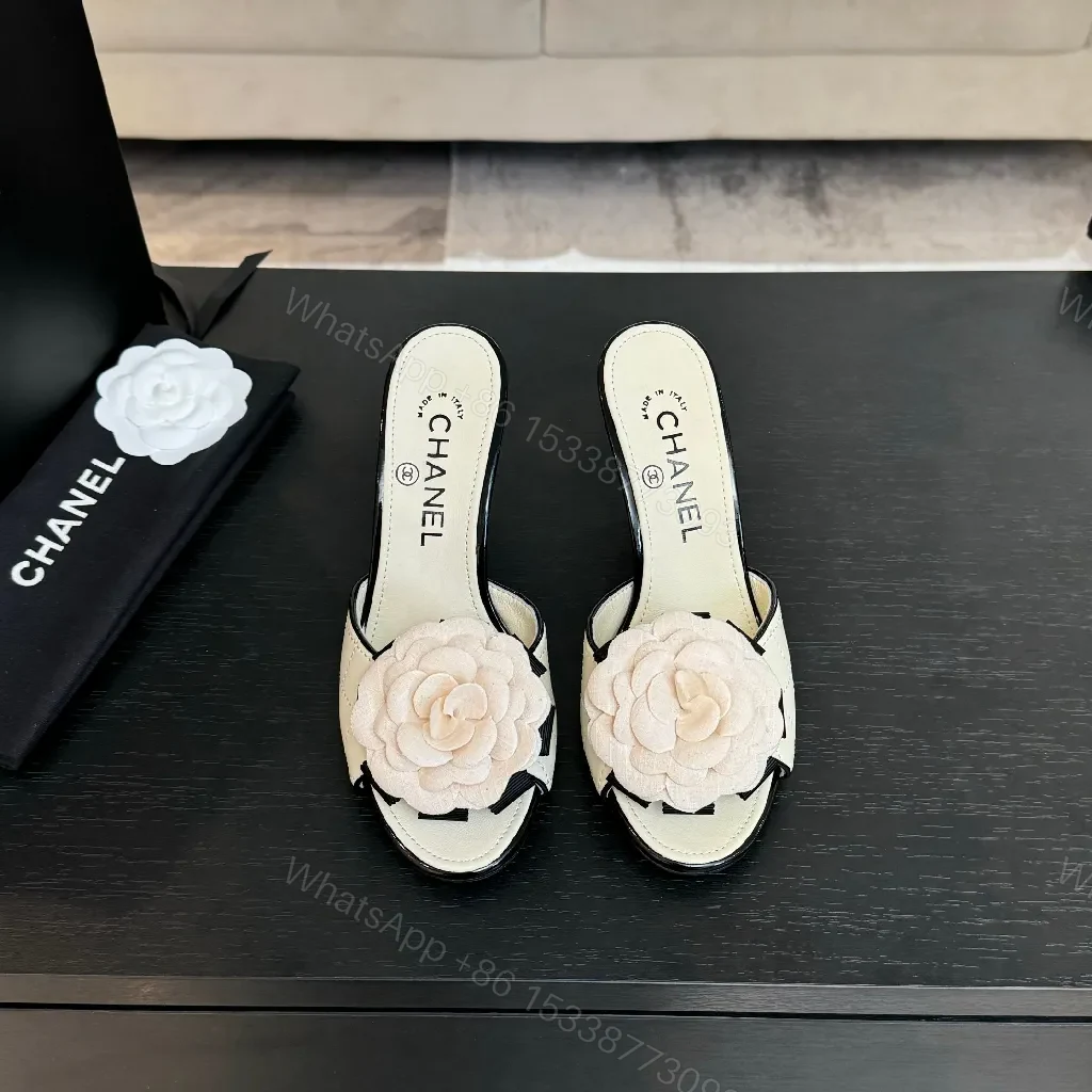 View 3 of Floral-Embellished Slide: Luxe Comfort, Couture Style