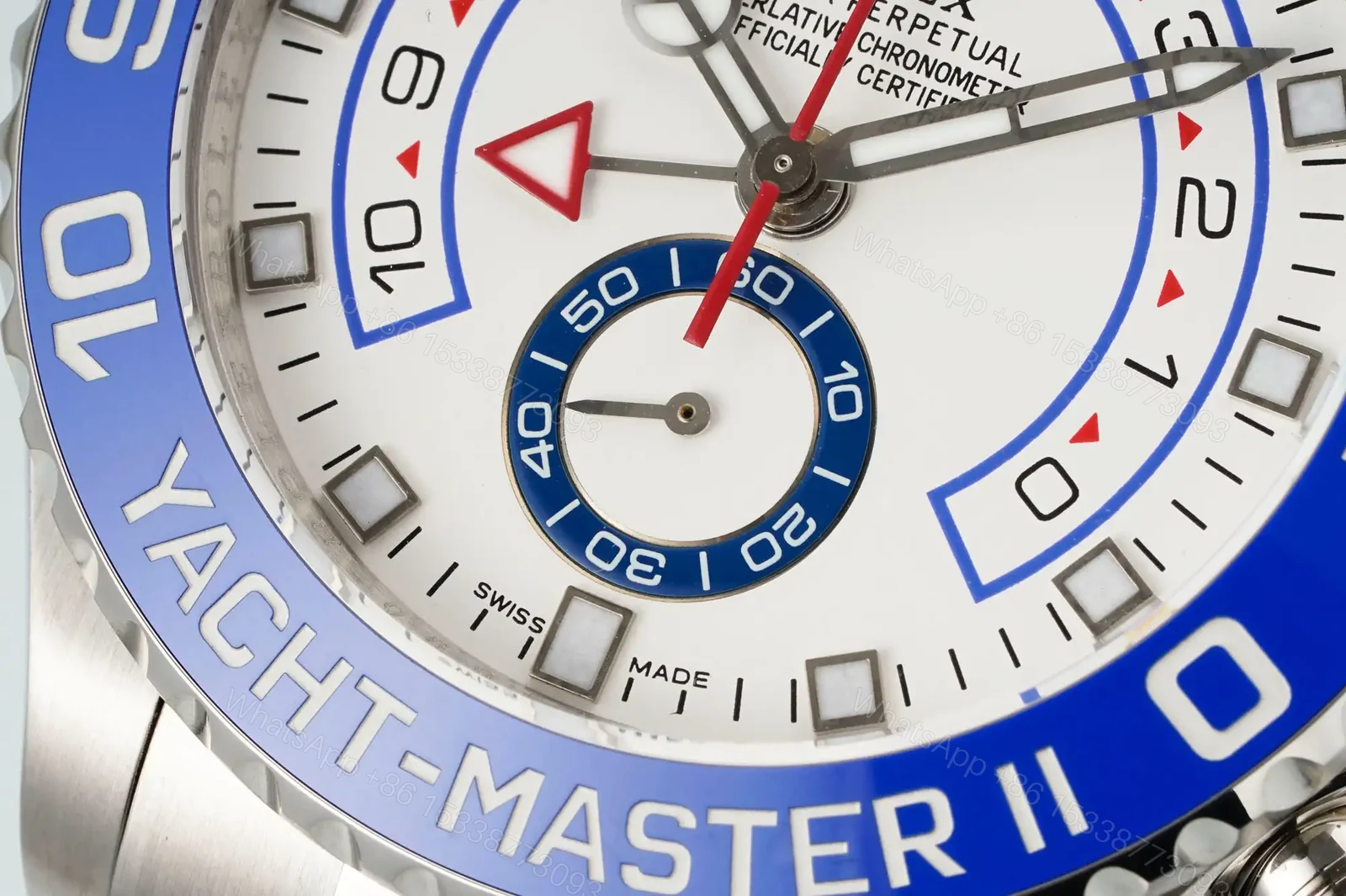 View 4 of Rolex Yacht-Master II Blue Bezel White Dial Edition 44mm 116680-0002