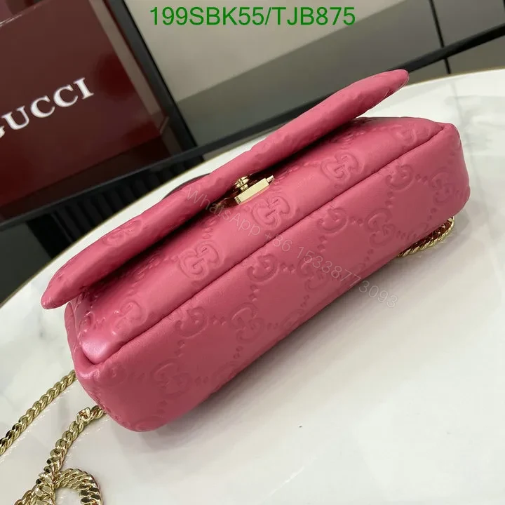 View 101 of Gucci Rosso Ancora Red Leather Mini Top Handle Bag HG258