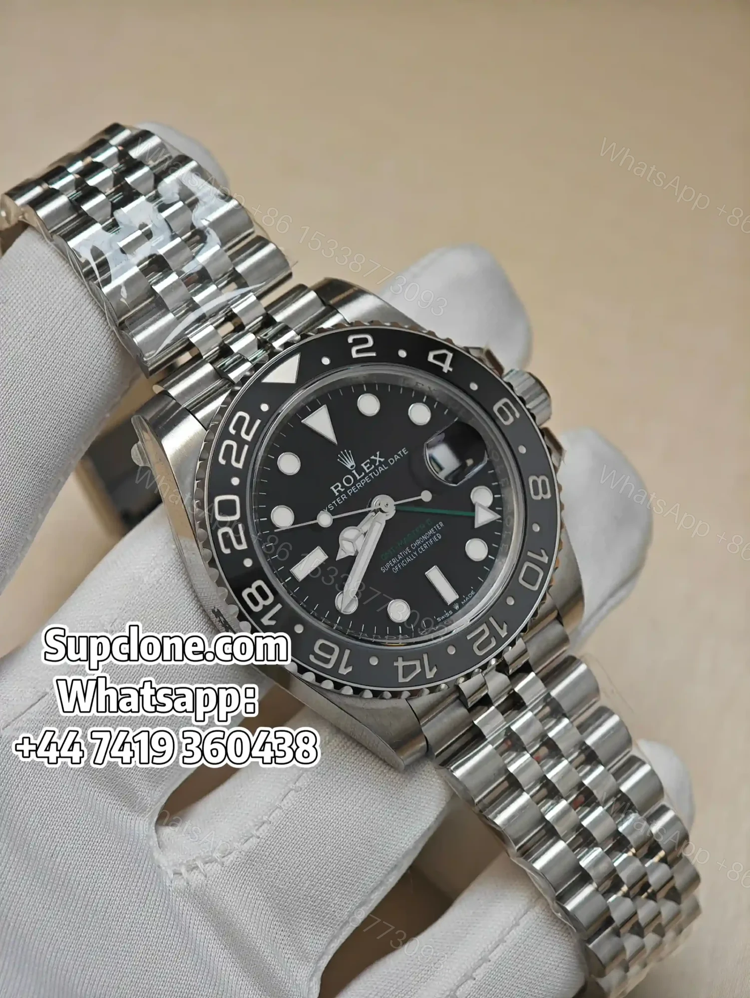 Rolex Super Clone Watches 1:1 Bruce Wayne GMT-Master II 126710GRNR Jubilee 3285 Movement — view 1