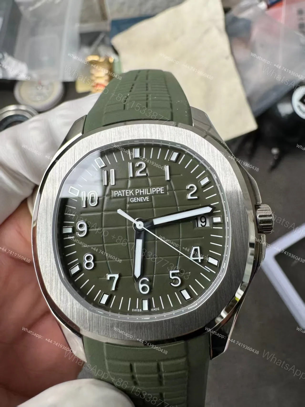 View 8 of Patek Philippe Super Clone Aquanaut 5168G-010 Khaki Green 42.2MM