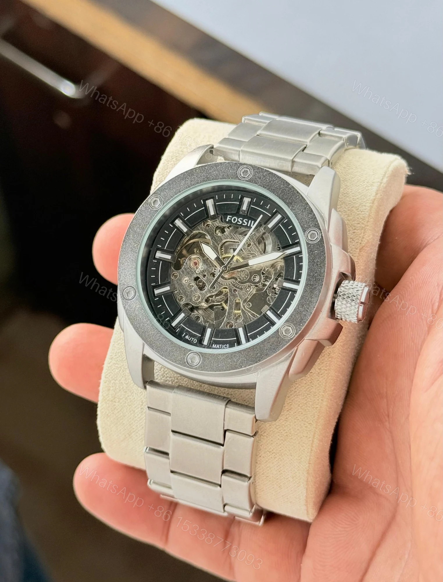 View 3 of Fossil Modern Machine Automatic Black Dial Watch First Copy | 7AA Quality Replica