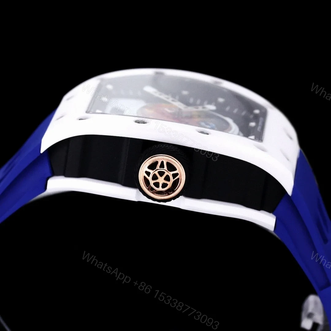 View 6 of Richard Mille RM52-05 Pharrell Williams Mars Mission Watch White Case Blue Strap Premium Edition RM-RM52-05-PW-WHT-BLU