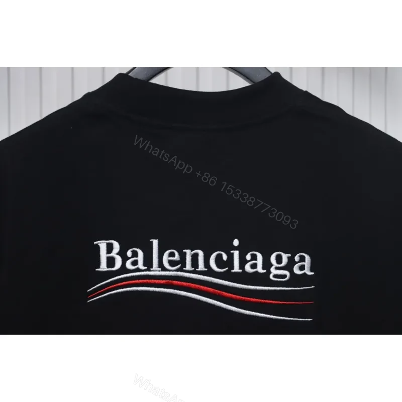 View 2 of Balenciaga Clothes Political Campaign T-Shirt Black