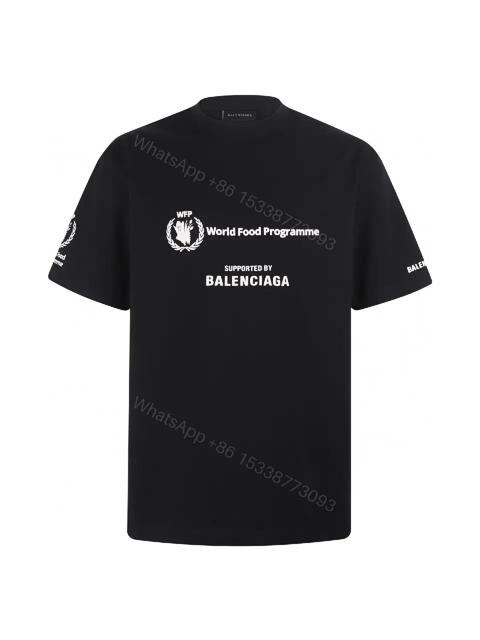 View 7 of Graphic Logo Tee: Black Cotton Streetwear Essential
