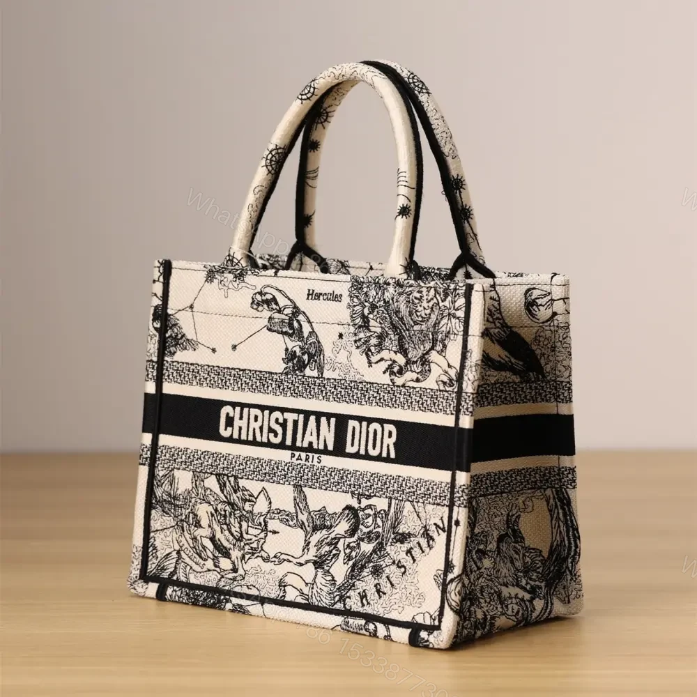 View 2 of 高仿Dior*BookTote系列Zodiac茹伊刺繡手袋S免檢版