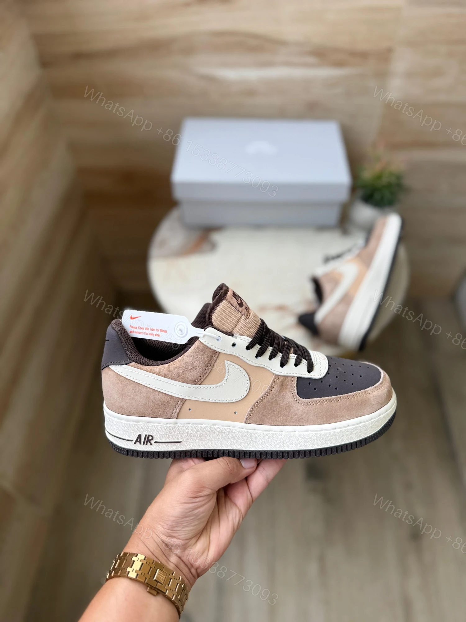 View 3 of First Copy Nike Air Force 1 Hemp Coconut Milk