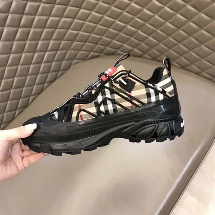View 3 of BURBERRY VINTAGE CHECK COTTON AUTHUR SNEAKERS – BBR090