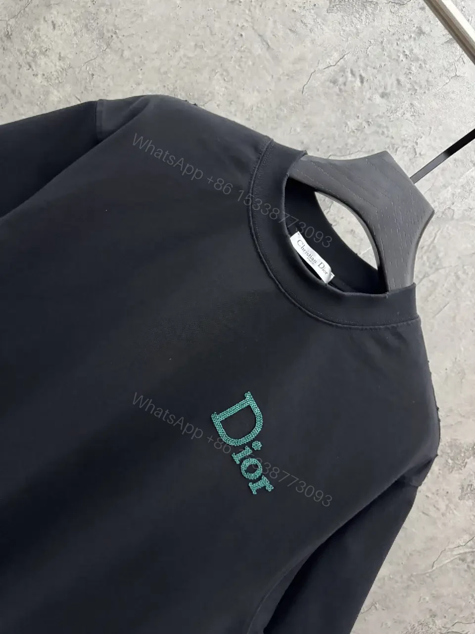 View 8 of Turquoise Logo Minimalist Tee – Soft-Cotton Luxury Shirt