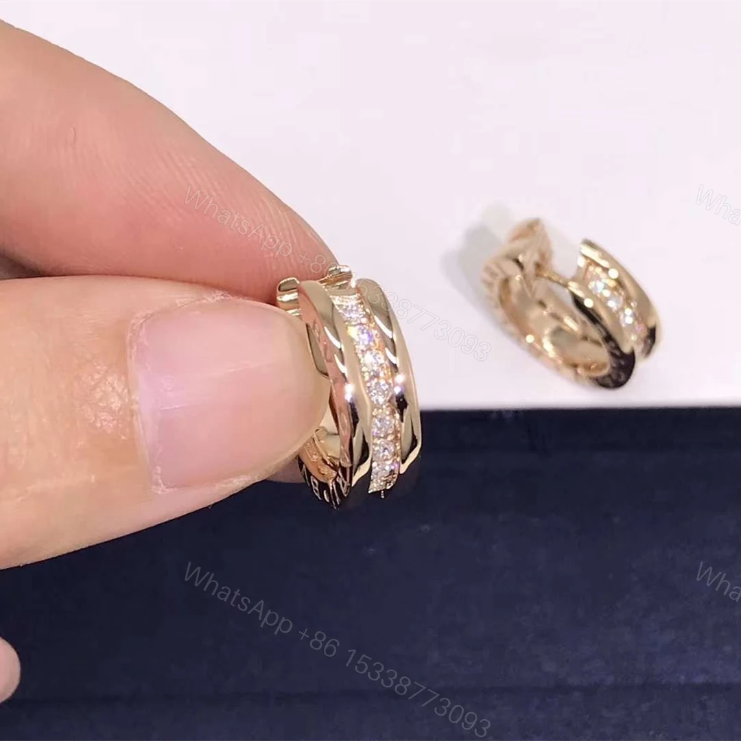 View 3 of Bulgari B.zero1 Small Hoop Earrings