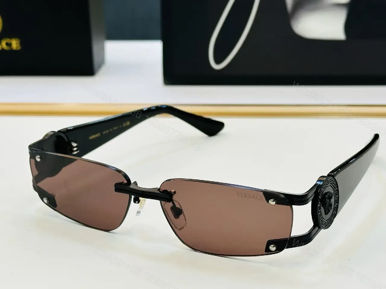 View 3 of Rimless Shield Sunglasses: Modern Luxe, Subtle Attitude