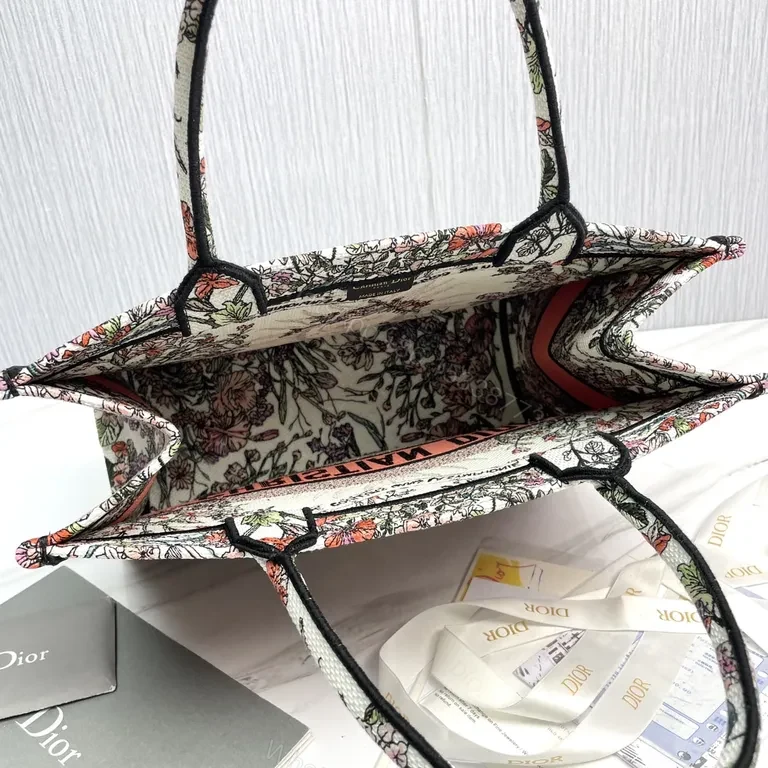 View 3 of Vibrant Floral Canvas Tote: Luxury Everyday Carry-All