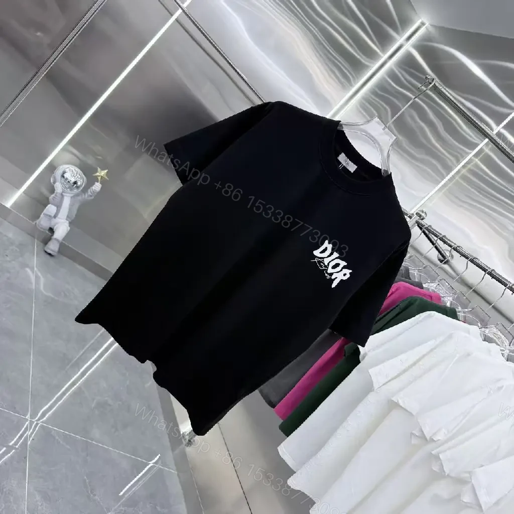 View 7 of Black Cotton Tee: Minimalist Graphic, Designer-Inspired Logo, Unisex Short Sleeve T-Shirt