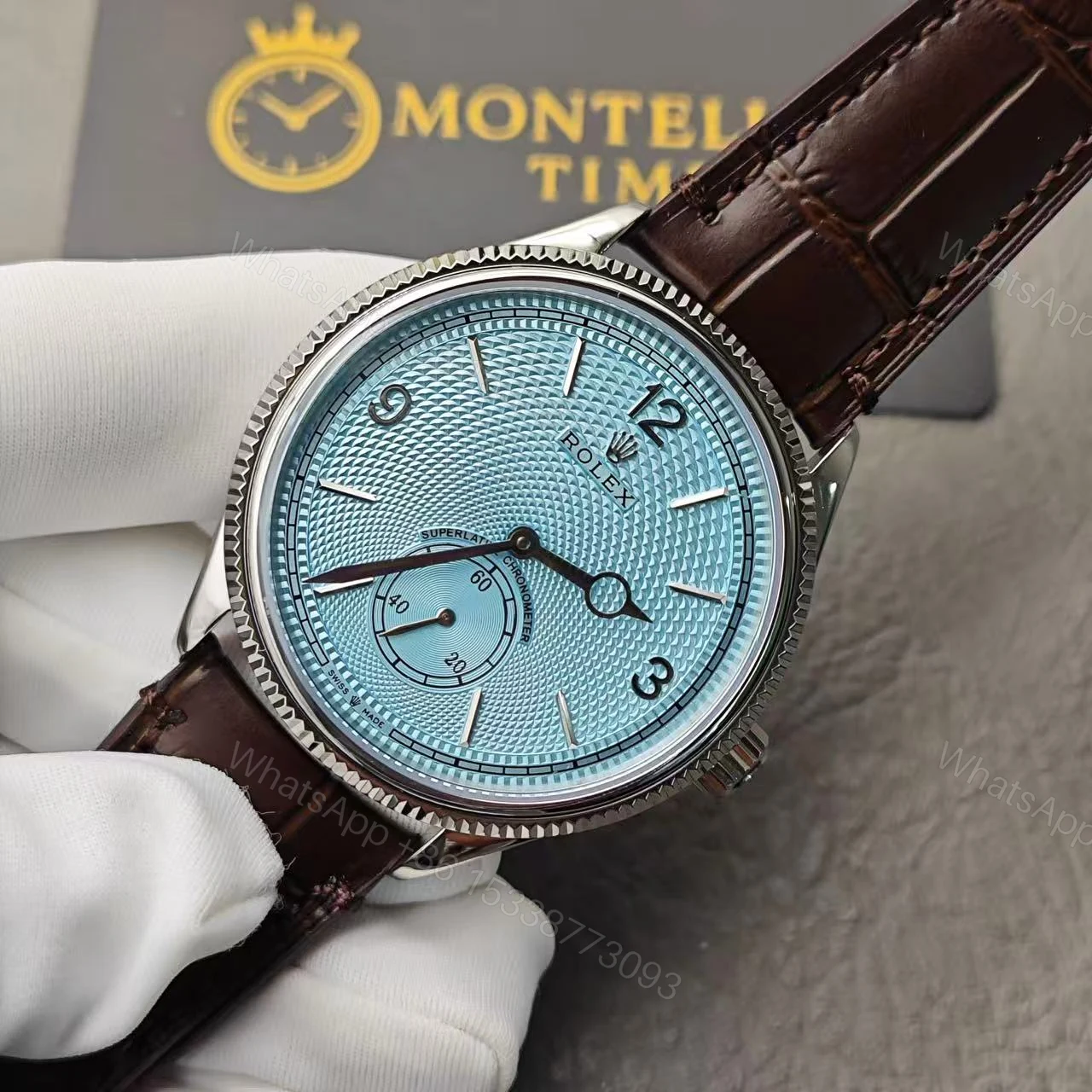 View 12 of New 2024 1908 Replica Rolex Perpertual 39mm Platina