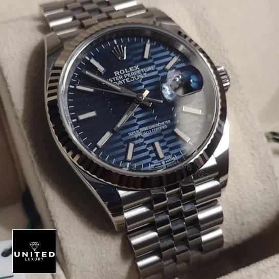 View 7 of Rolex Datejust Steel Automatic 126234 Blue Dial Jubilee Replica