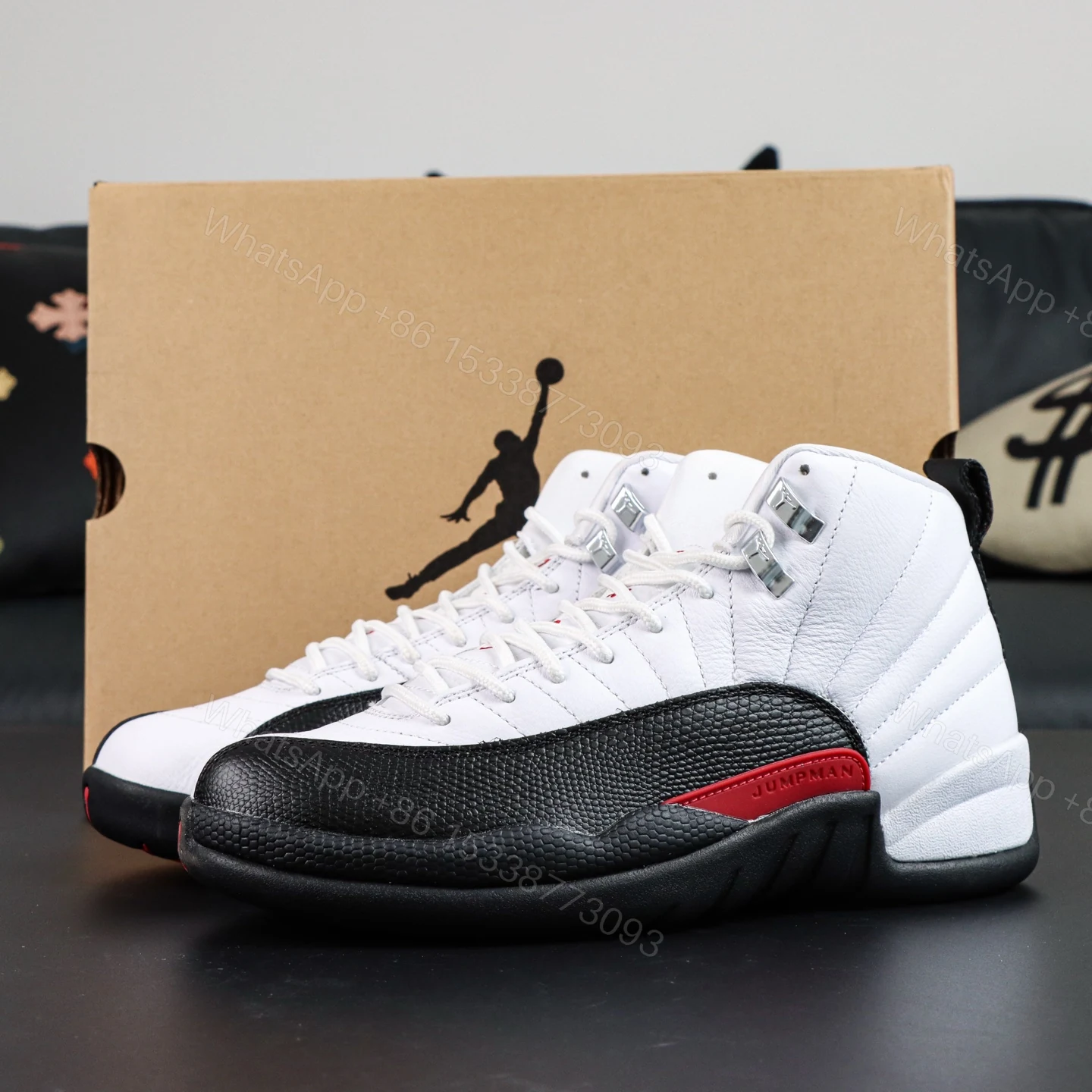 Air Jordan 12 “Taxi Flip” Reps — view 1