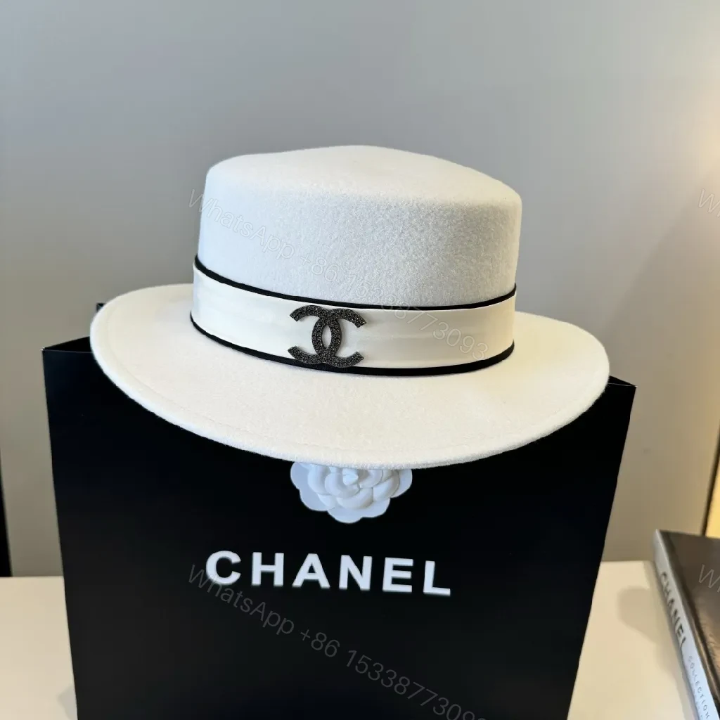 View 5 of Crisp White Wool Fedora with Black Grosgrain Band