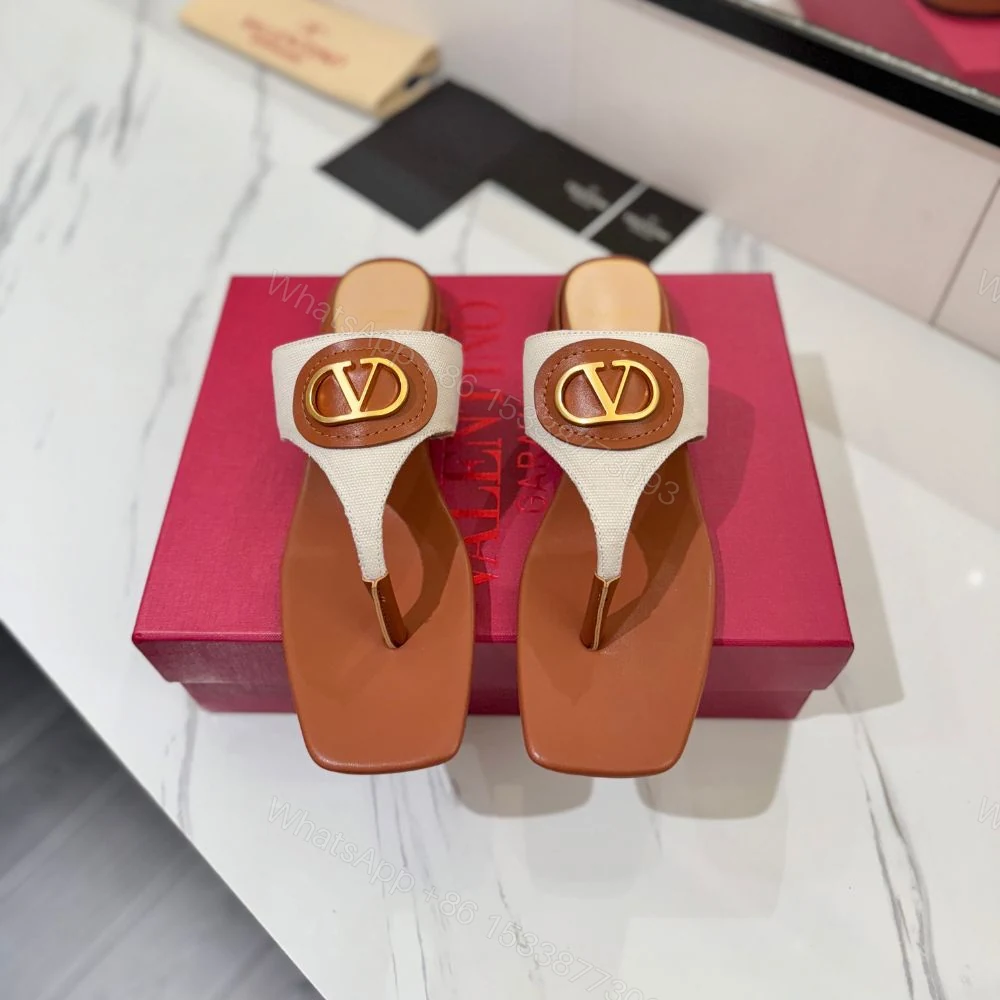 View 3 of Valentino Garavani Vlogo Signature Sandals White And Brown