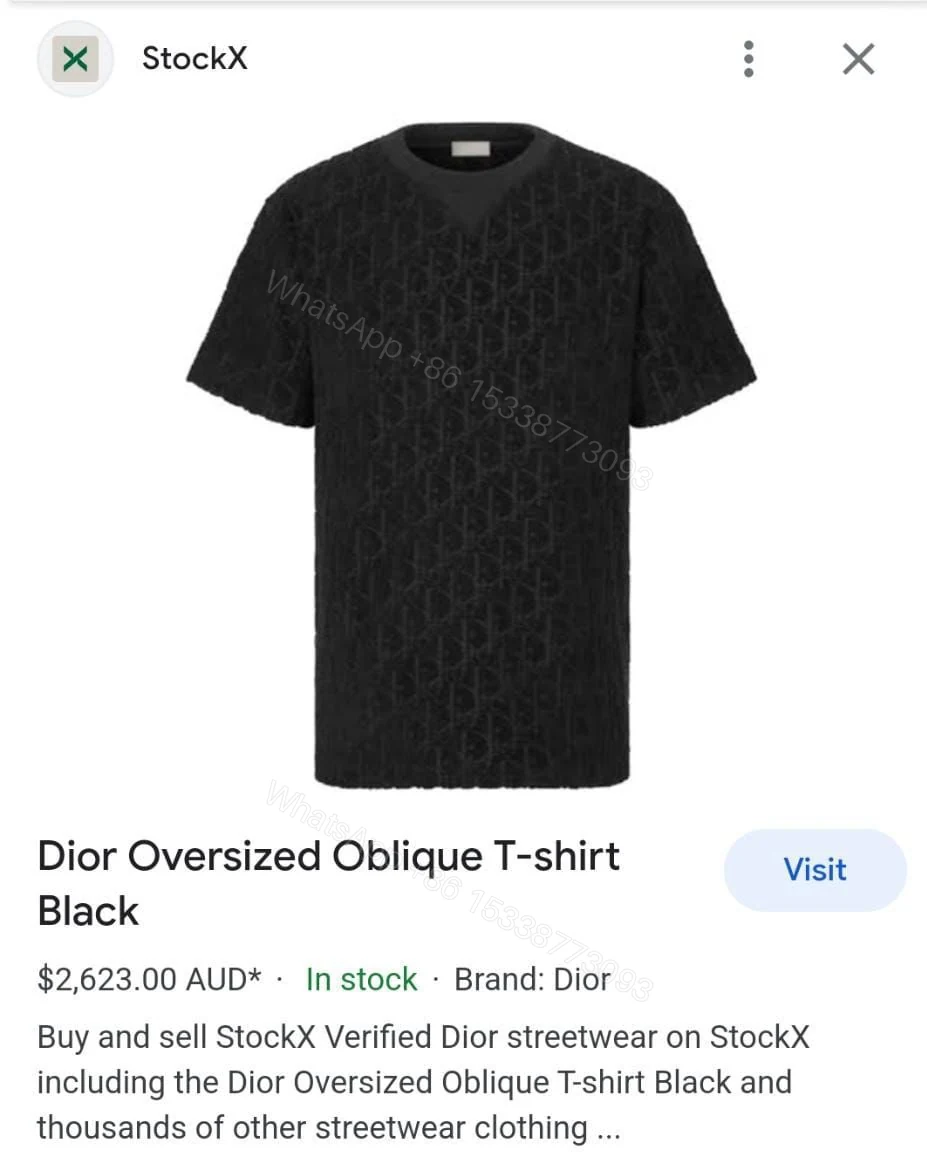 View 2 of FIRST COPY DIOR LYCRA ROUND NECK T-SHIRT