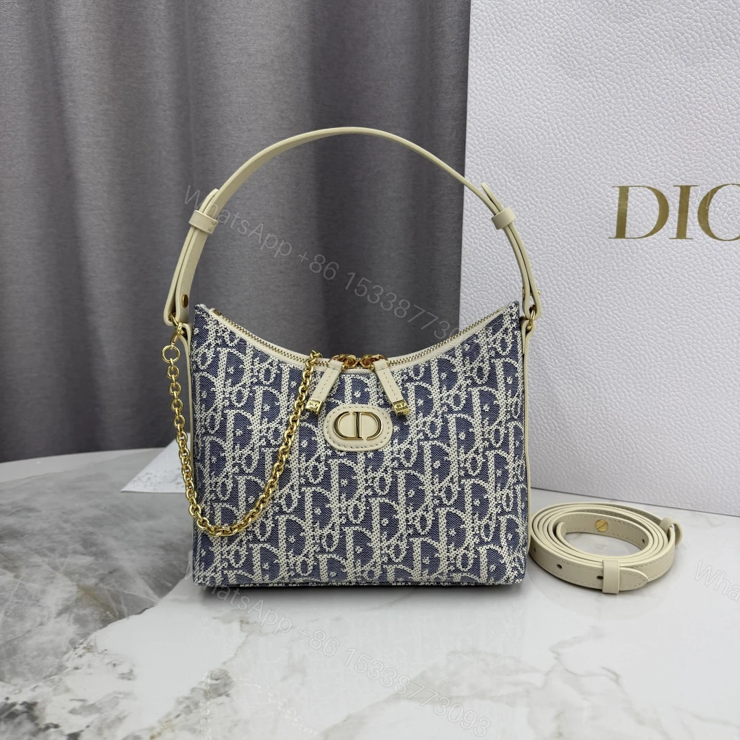 DiorA貨30 Montaigne奶白色老花包 女用典雅鍊條斜背款 — view 1