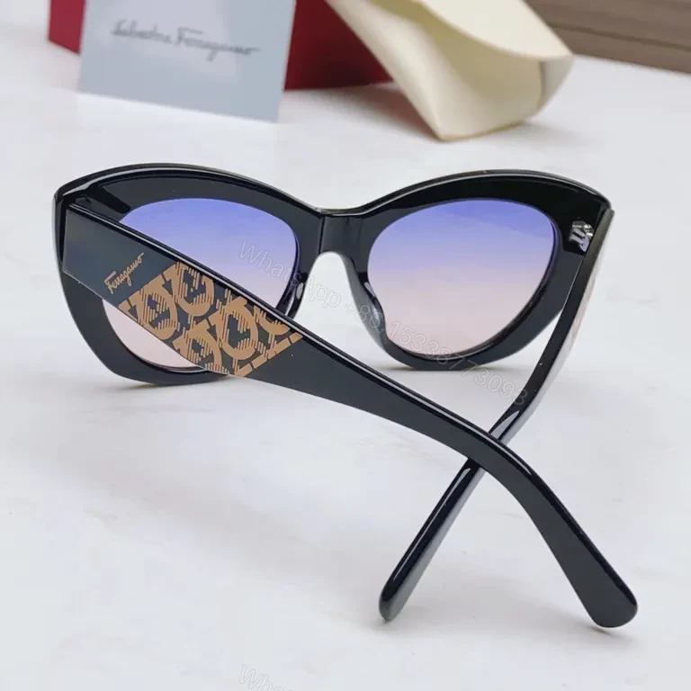View 6 of Emerald Green Cat-Eye Sunglasses â€“ Luxury Acetate, UV400 Protection