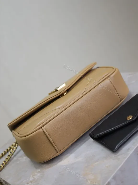 View 6 of Chic Camel Leather Flap Bag with YSL-Hardware Luxury