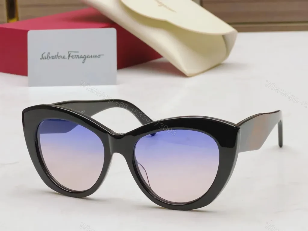 View 9 of Emerald Green Cat-Eye Sunglasses â€“ Luxury Acetate, UV400 Protection