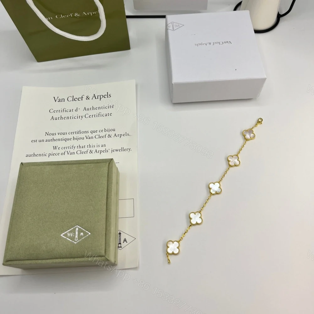 View 8 of 高仿首飾VanCleef&Arpels*RP39D00水晶石黃金手鏈